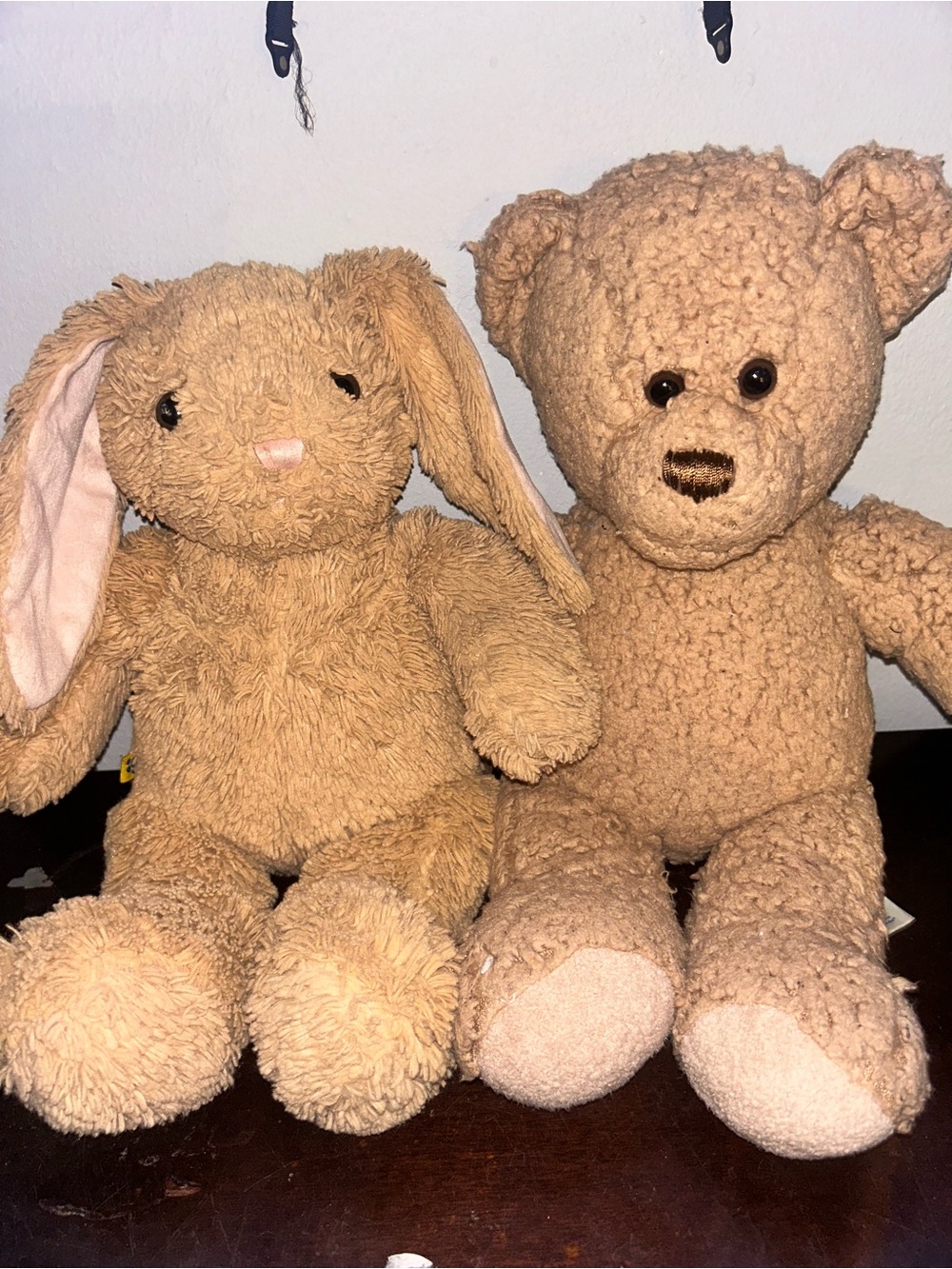 Build-A-Bear Tan Plush Bunny with Floppy Ears vintage pair